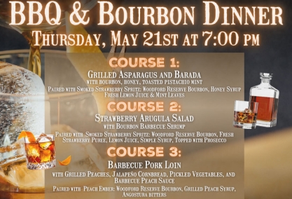 Bbq & bourbon dinner