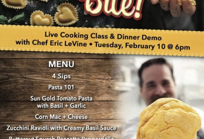 Love at first bite pasta cooking class with chef eric levine at 317 main street!