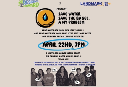 Save water. save the bagel. a ny problem.