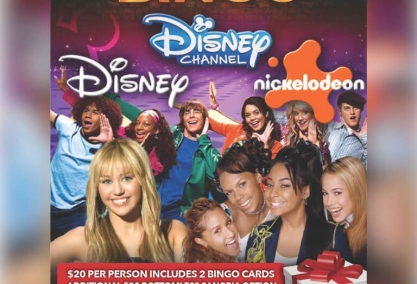 Disney & nickelodeon music bingo