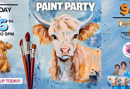Twisted cow distillery paint party