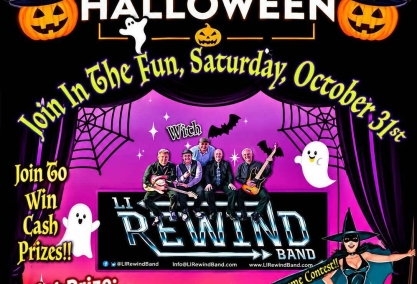Halloween party with li rewind band