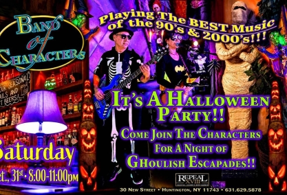 Band of characters live at repeal xviii in huntington, ny on halloween